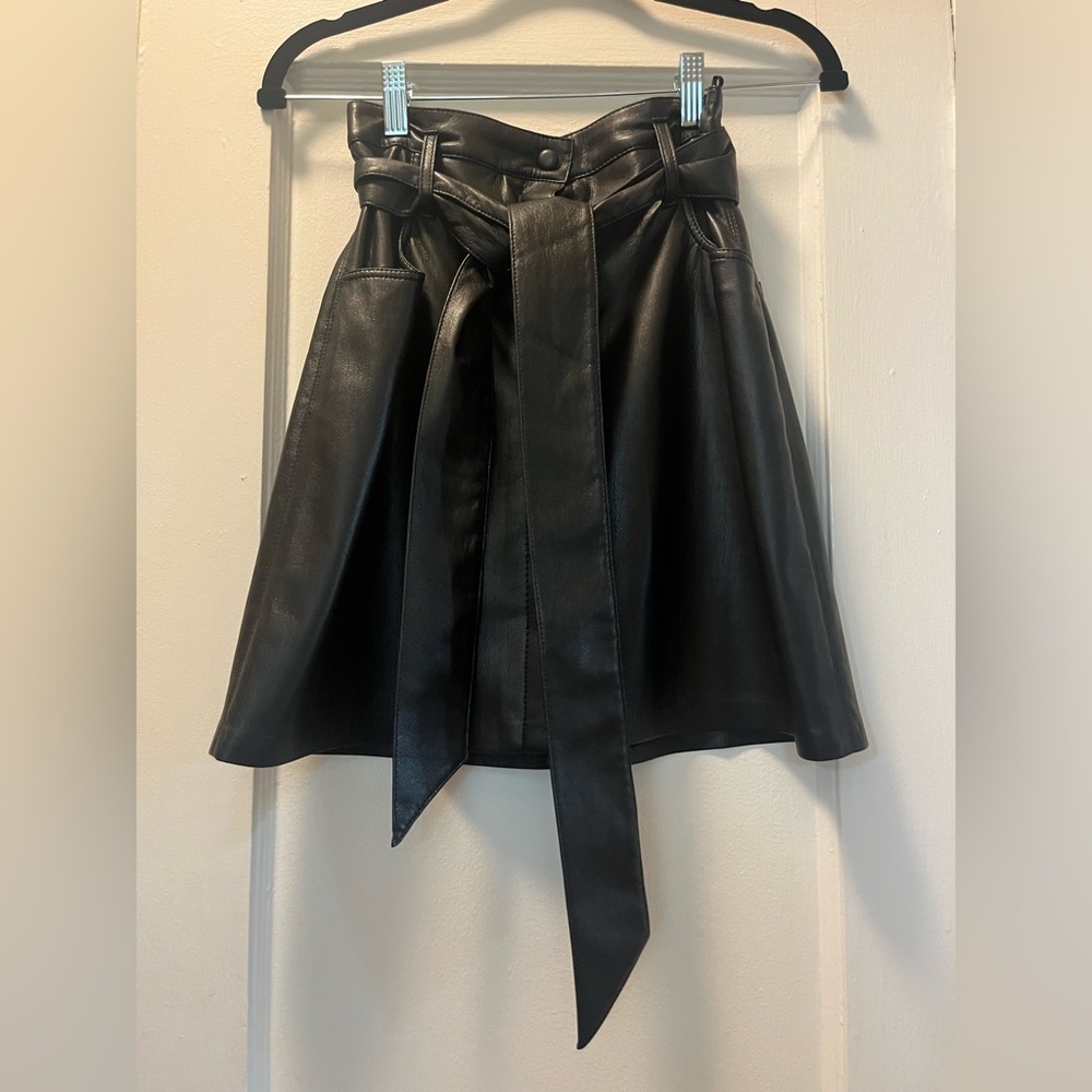 NANUSHKA Vegan Leather Meda Belted Mini Skirt - Picture 13 of 13